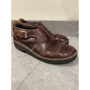 Naot Women Malta Brown Leather Ankle Bootie Comfort Shoe Size 39 US 8 Slip On